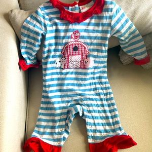 Jellybean long sleeve girl farm romper